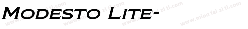 Modesto Lite字体转换